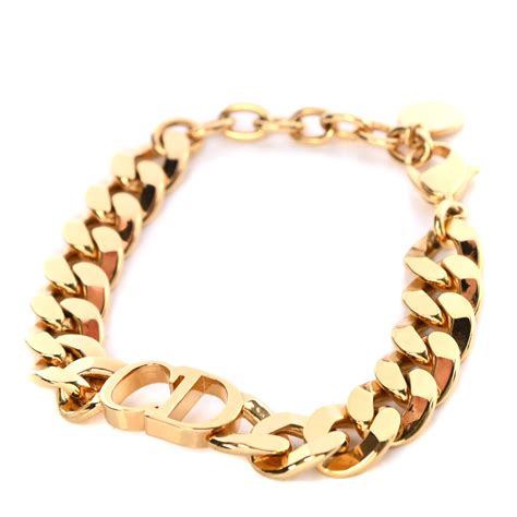 dior gold bracelet|Dior gold chain bracelet.